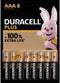 Duracell Alkaline Plus AAA Batterijen - 1.5 V - 1100 mAh - (8 stuks)
