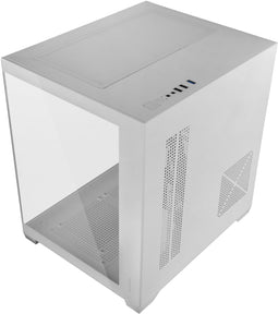Mars Gaming MC-VIEW2W - Mini Tower PC - Micro ATX Mini-ITX - Gehard glas Wit