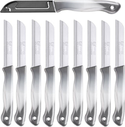 DKS Solingen Tomatenmes - Gekarteld RVS Lemmet - 19,5cm Grijs/Wit - 10 stuks