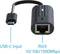Rapoo USB-C Adapter, USB-C naar Gigabit LAN, grijs