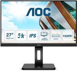 AOC U27P2CA - Monitor - 27" 4K IPS 60Hz - Zwart