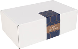 Sluitsticker - Copper hexagon - 200x60mm - papier + PE - blauw/koper - rol à 100 stuks