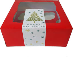 Sluitsticker - Happy Holidays (200 x 60 mm - rol van 100 stuks)