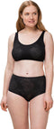 Triumph Fit Smart Maxi EX - Dames Maxi Slip - Kanten design - Zwart
