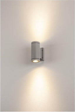 SLV buiten wandlamp New Myra Up-Down - zilvergrijs