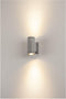 SLV buiten wandlamp New Myra Up-Down - zilvergrijs
