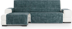Hoes voor chaise longue met korte armleuning links Eysa TURIN Blauw 100 x 110 x 300 cm
