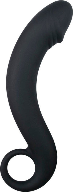 EasyToys - Siliconen Prostaat Dildo met Handvat - Dildo's - Sex Toys voor Vrouwen en Mannen - Zwart
