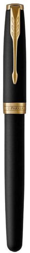 Parker Sonnet - Rollerballpen - Matzwart met gouden details - Fijne punt zwarte inkt