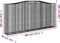 vidaXL - Schanskorven - 4 - st - gewelfd - 400x50x180/200 - cm - ijzer