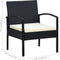 vidaXL - Tuinstoel - met - kussen - poly - rattan - zwart