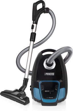 Princess 335010 - Stofzuiger met zak - Extreem stil 62 dB - Actieradius 12 m - Zwart
