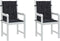 vidaXL - Stoelkussens - 2 - st - lage - rug - ruitpatroon - stof - zwart