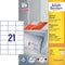 Avery Zweckform 3652-200 - Universele etiketten 70 x 42.3 mm - 4620 stuks - Wit