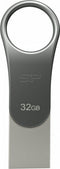 Silicon Power Mobile C80 - USB-stick - 32 GB - Zilver