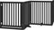vidaXL - Hondenhek - inklapbaar - 4 - panelen - 320 - cm - populierenhout - zwart
