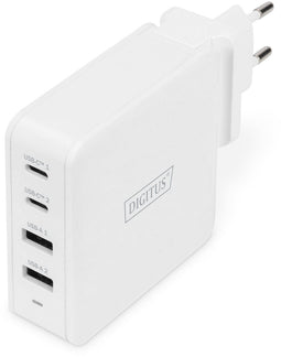 Digitus DA-10197 - Laadadapter - 4 x USB 2.0 A en USB-C Power Delivery 100 W - Wit