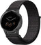 Nylon Smartwatch bandje - Geschikt voor Garmin Vivoactive 4s nylon band - 40mm - zwart - Strap-it Horlogeband / Polsband / Armband
