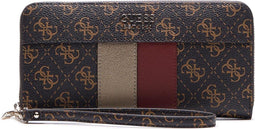 Guess Katey Slg Large Zip Around - Ritsportemonnee - 10 vakken - Bruin