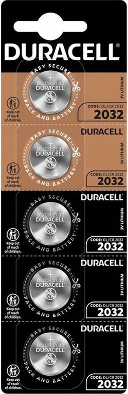 Duracell CR2032 - Knoopcel batterijen - 3 Volt - 5 stuks (5 stuks)