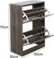 Schoenenkast - schoenenrek - 2 vakken - donkerbruin