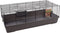 Flamingo Mobi - Hamsterkooi - Ruime binnenkooi met hooiruif - Grijs & Zwart - 117,5x58x42,5 cm