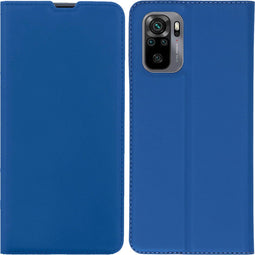 iMoshion Hoesje Geschikt voor Xiaomi Redmi Note 10 (4G) Hoesje Met Pasjeshouder - iMoshion Slim Folio Bookcase - Donkerblauw