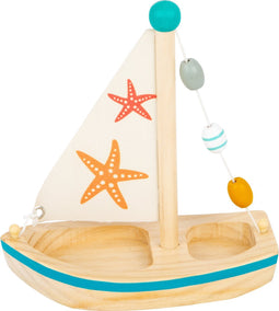 Small Foot - Badspeelgoed Houten Zeilboot Zeester