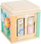Small Foot - Houten Activiteitenkubus en Motoriekspiraal Pastel