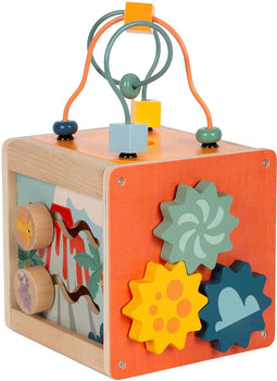 Small Foot - Houten Activiteitenkubus Motoriekspiraal Dino