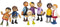 Small Foot - Houten Buigzame Poppenfamilie met Baby, 8st.