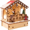Small Foot - Houten Decoratie Kerstmarkt met Lampjes, Set van 3