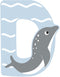 Small Foot - Houten Dieren Kinderletter - D