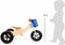 Small Foot - Houten Driewieler en Loopfiets 2in1 Maxi Turquoise