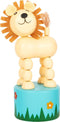 Small Foot - Houten Drukfiguur Wilde Dieren, Set van 6