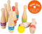 Small Foot - Houten Kegelspel met Zigzag Patroon, 11dlg.