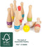 Small Foot - Houten Kegelspel met Zigzag Patroon, 11dlg.