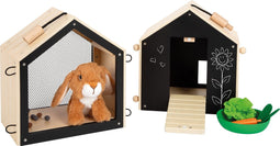 Small Foot - Houten Konijnenhok met Konijn Pluche, 15dlg.