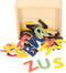 Small Foot - Houten Magnetische Letters Kleur, 37dlg.