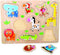 Small Foot - Houten Noppenpuzzel Dierentuin, 9st.