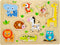 Small Foot - Houten Noppenpuzzel Dierentuin, 9st.