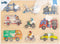 Small Foot - Houten Noppenpuzzel Stadsvoertuigen, 9st.