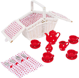 Small Foot - Houten Picknickmand Tina met Servies, 19dlg.