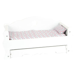 Small Foot houten poppenbed met lade en beddengoed, 4dlg.
