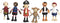 Small Foot - Houten Poppetjes Piraat Buigbaar, 6st.
