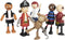 Small Foot - Houten Poppetjes Piraat Buigbaar, 6st.