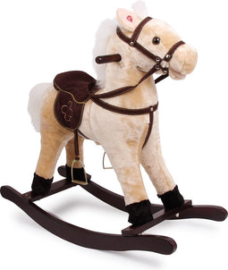 Small Foot - Houten Schommelpaard Pluche Shaggy