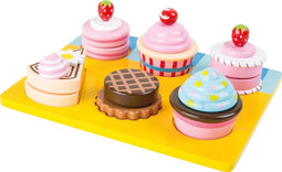 Small Foot - Houten Speeleten Cupcakes en Cake Set, 13dlg.