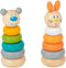 Small Foot - Houten Stapeltoren Dier Pastel, 6dlg.