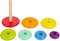 Small Foot - Houten Stapeltoren Regenboog, 7dlg.